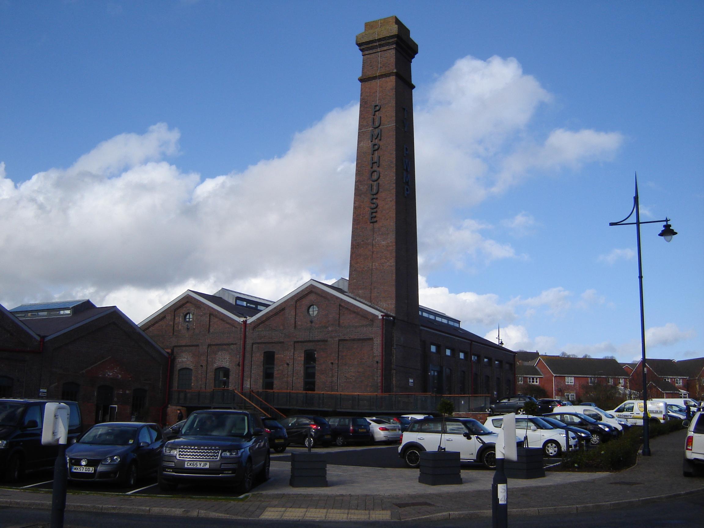 Barry No. 1 Dock Hydraulic Pumping Station, now restored as a cafe, restaurant and gym.